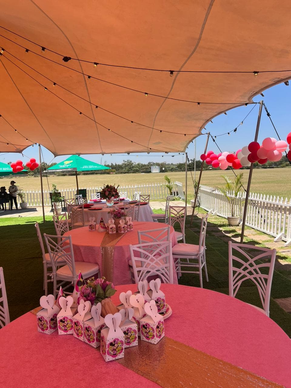 Grand Lawn outdoor event setup at Tongue Tang Meadows